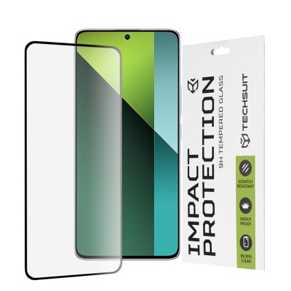Techsuit 111D celoplošné sklo Xiaomi Redmi Note 13 Pro 5G Poco X6 Black
