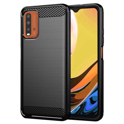Techsuit Karbon Silikon Puzdro Xiaomi Redmi 9T Redmi 9 Power Čierny