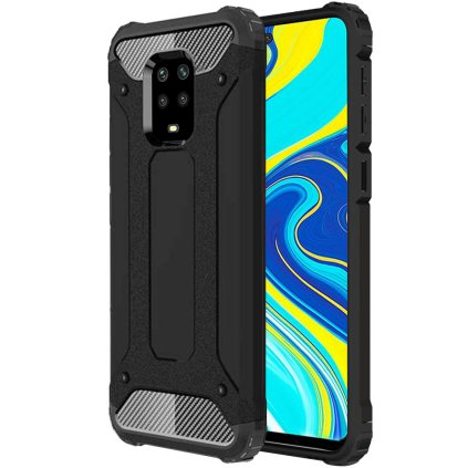 Techsuit Hybrid Armor Puzdro Xiaomi Redmi Note 9S a 9 Pro Max Čierna