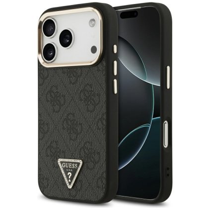 Guess Hardcase 4G Triangle Logo MagSafe iPhone 17 Pro Max čierne puzdro