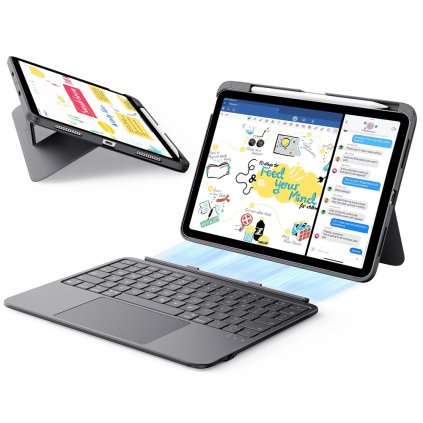 ESR Flex Keyboard Puzdro pre iPad Air 4 5 11 tmavosivá