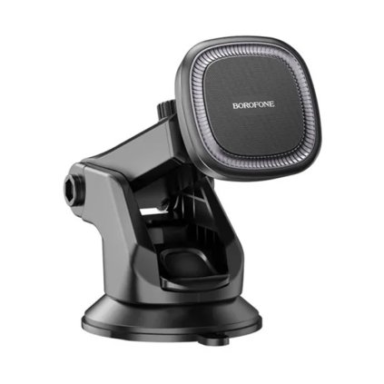 Borofone držiak do auta Ice BH97 magnetický s prísavkou 360 čierno sivý