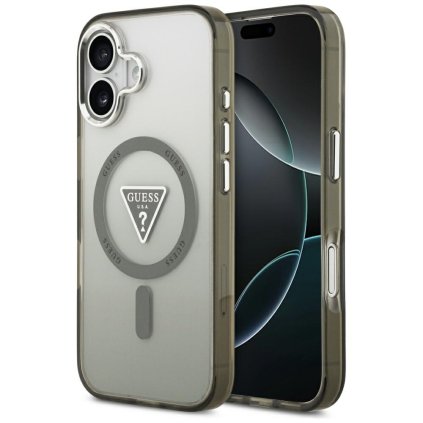Guess IML Gradient Triangle Logo MagSafe puzdro iPhone 17 Khaki