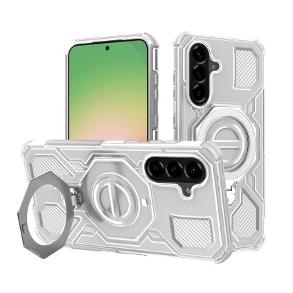 Techsuit Carbon Shield PRO puzdro pre Samsung Galaxy A56 5G biely priehľadný