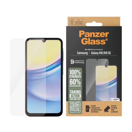 PanzerGlass ultra-wide fit ochranné sklo s EasyAligner Samsung Galaxy A16 číre