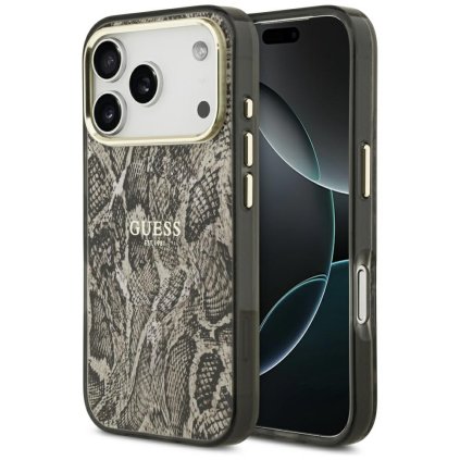 Guess Python Pattern MagSafe Puzdro GUHMP17LHIMPYGW iPhone 17 Pro hnedé