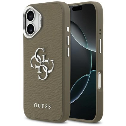 Guess Puzdro Grained Big 4G Classic Logo iPhone 17 Hnedá