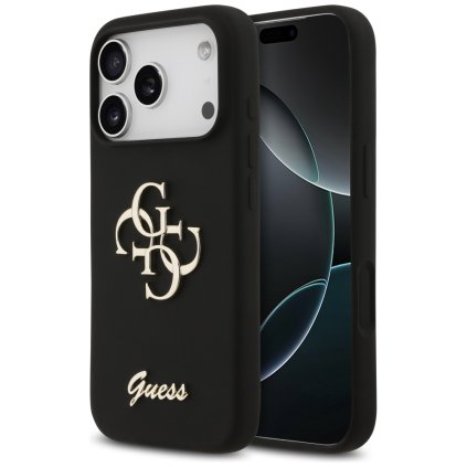 Guess Silikónové Big 4G Script GUHCP17LSC4GSMK iPhone 17 Pro čierne