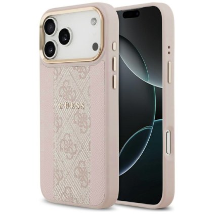 Guess Hardcase 4G Stripe MagSafe iPhone 17 Pro ružová