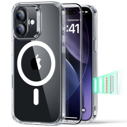 ESR Classic Hybrid HaloLock s ochranou displeja iPhone 17 priehľadné
