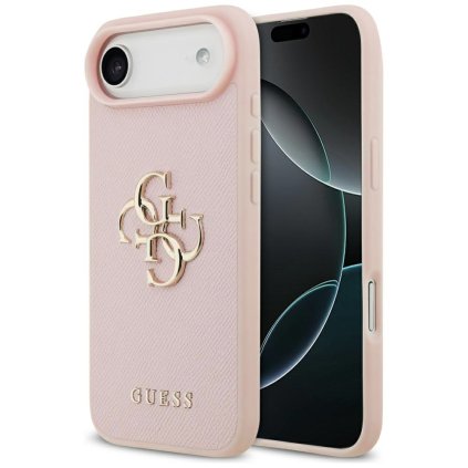 Guess Hardcase 4G Grained Big and Classic Logo iPhone 17 Air ružové puzdro