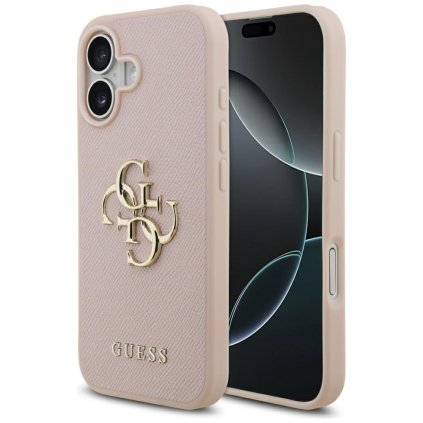 Guess Hardcase 4G Grained Big and Classic Logo iPhone 17 ružové puzdro