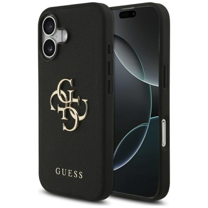 Guess Puzdro 4G Grained Big and Classic Logo iPhone 17 čierny
