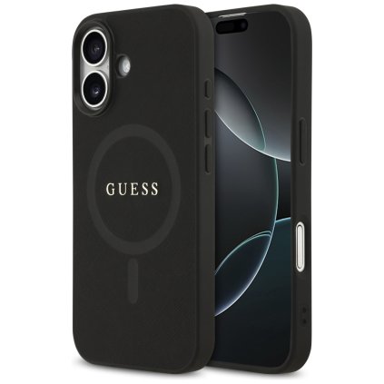 Guess Saffiano Classic Logo MagSafe GUHMP17SPSAHMCK iPhone 17 čierne puzdro