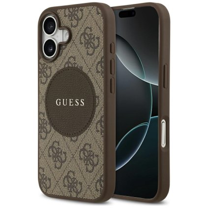 Guess 4G Circle Classic Logo MagSafe iPhone 17 Hnedé puzdro