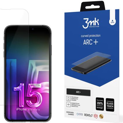 Ochranná fólia 3mk ARC+ iPhone 15 priehľadná