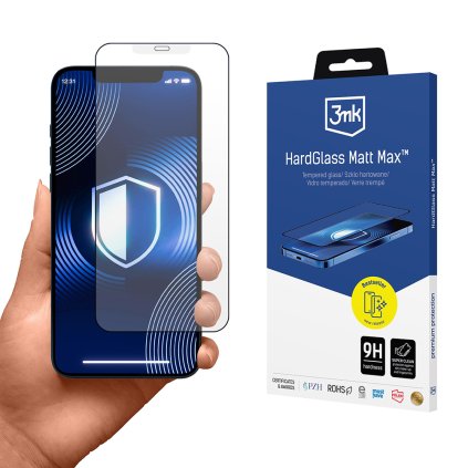 3mk HardGlass Matt Max Puzdro iPhone 12 Pro iPhone 12 čierna