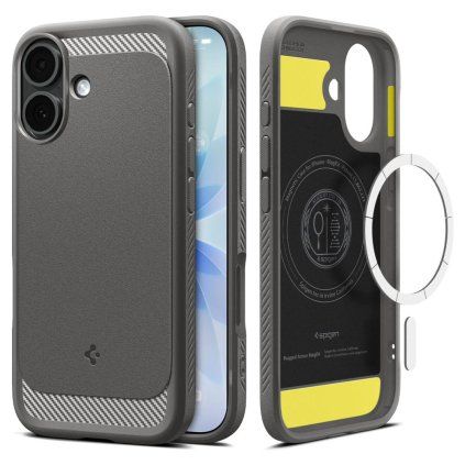 Spigen Rugged Armor MagSafe pre iPhone 17 šedé puzdro