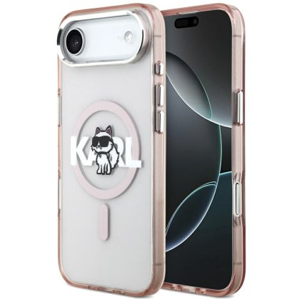 Karl Lagerfeld IML MagSafe Sketch Logo iPhone 17 Air Ružové Choupette