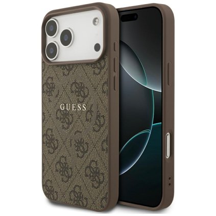 Guess 4G Ring Classic Logo MagSafe iPhone 17 Pro hnede puzdro