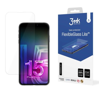 3mk FlexibleGlass Lite iPhone 15 priehľadné sklo
