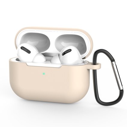 Techsuit silikónové puzdro pre AirPods Pro 3 hladké ultratenké krémové
