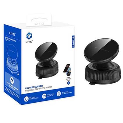 Lito Car Holder LT W12 na palubnú dosku magnetický s prísavkou čierny