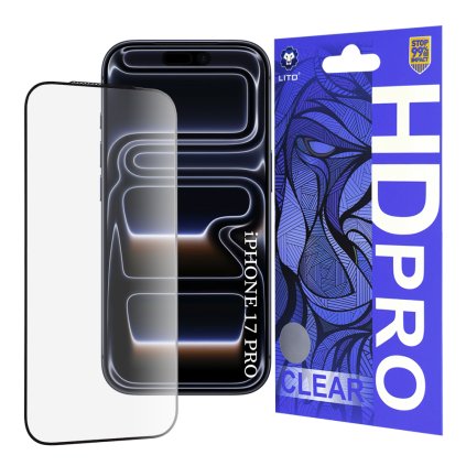 Lito HD Pro Clear pre iPhone 17 Pro čierne puzdro