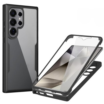 Techsuit ColorVerse 360 Series + ochranné sklo Samsung Galaxy S25 Ultra čierna