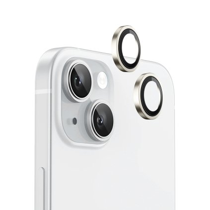 Blueo Original Kovový Rám Puzdro Objektívu pre iPhone 15 15 Plus žltý