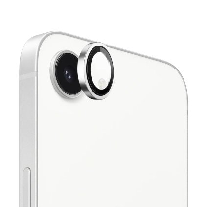 Blueo Original kovový rámik chrániča šošovky iPhone 16e strieborný