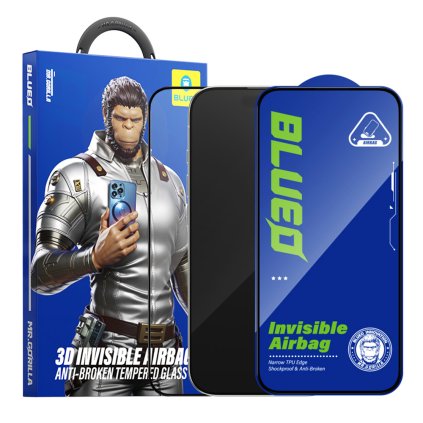 Blueo Anti Broken Glass pre iPhone 14 Pro iPhone 15 iPhone 16 cierna