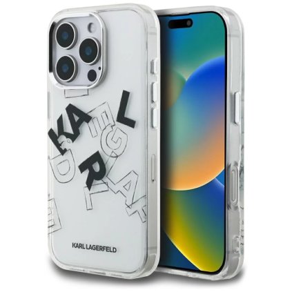 Karl Lagerfeld IML Sketched Graphic Logo iPhone 16 Pro Max priehľadné puzdro