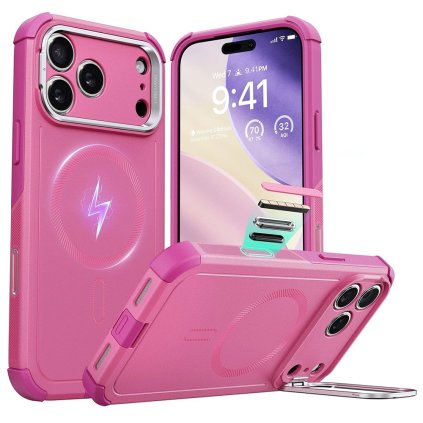 ESR Cyber Armor Kickstand pre iPhone 17 Pro ružová