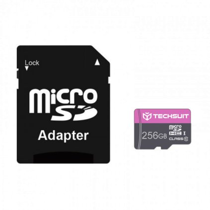 Pamäťová karta Techsuit Memory Card THCM27 256GB s adaptérom fialová