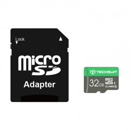 Techsuit Pamäťová Karta THCM11 s adaptérom MicroSDHC Class 10 32GB zelená