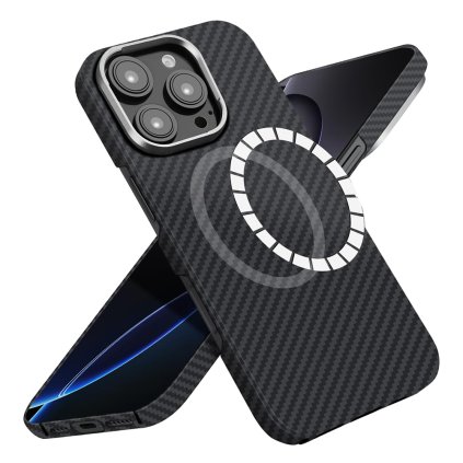 Techsuit Aramid Fiber MagSafe pre iPhone 16 Pro čierny