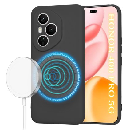 Techsuit SoftFlex MagSafe Honor 400 Pro čierne puzdro