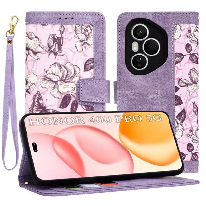 Puzdro Techsuit FlipCraft Honor 400 Pro tajomná fialová