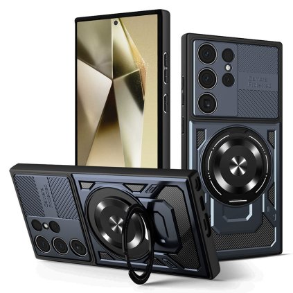 Techsuit RuggedCam pre Samsung Galaxy S24 Ultra modré puzdro