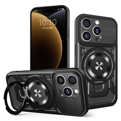 Techsuit RuggedCam pre iPhone 15 Pro čierne puzdro