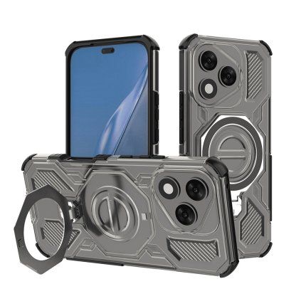 Puzdro Techsuit Carbon Shield PRO Honor 400 Lite dymovo čierne