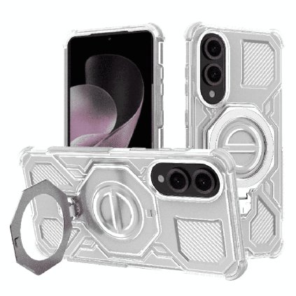 Techsuit Carbon Shield PRO pre Samsung Galaxy S25 Edge biele priehľadné puzdro