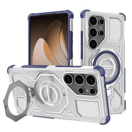 Techsuit Carbon Shield PRO pre Samsung Galaxy S25 Ultra modré priehľadné puzdro