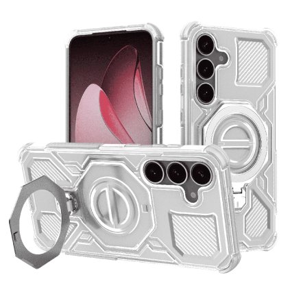 Techsuit Carbon Shield PRO puzdro pre Samsung Galaxy S25 biela priehľadná