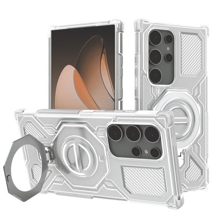 Techsuit Carbon Shield PRO pre Samsung Galaxy S24 Ultra biele priehľadné puzdro