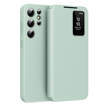 Techsuit SmartView Series pre Samsung Galaxy S22 Ultra 5G zelené puzdro