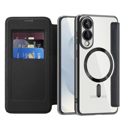 Puzdro na knihu Techsuit SmartMag pre Samsung Galaxy S25 Edge čierne