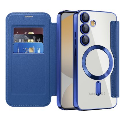 Puzdro na knihu Techsuit SmartMag pre Samsung Galaxy S24 FE modré