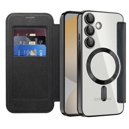 Puzdro na knihu Techsuit SmartMag pre Samsung Galaxy S24 FE čierne